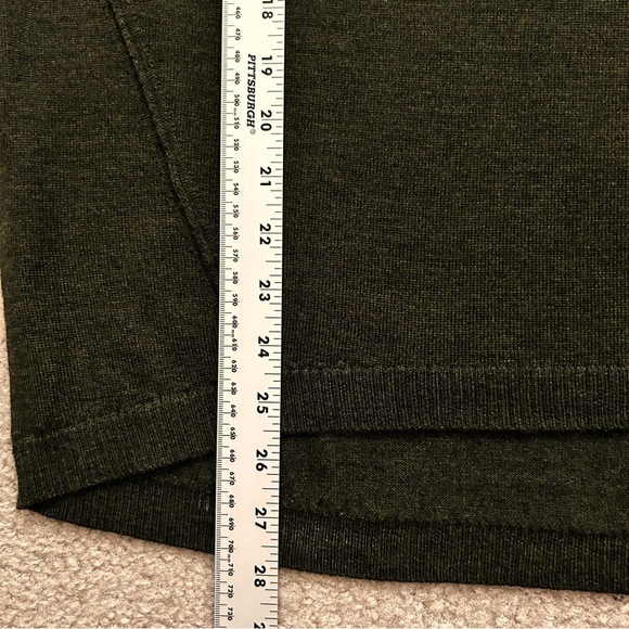 Lord & Taylor Olive Scoop Neck Merino Wool Sweater - Picture 8 of 8